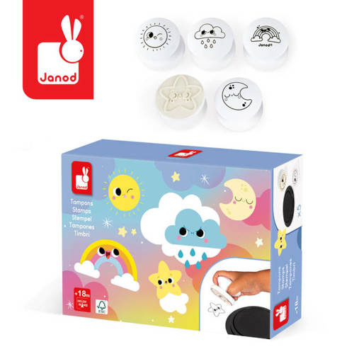 Janod - Creative set Stamps Sweet dreams 18 m +