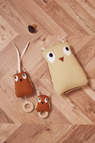 Kid's Concept -  EDVIN Rattle owl, rust