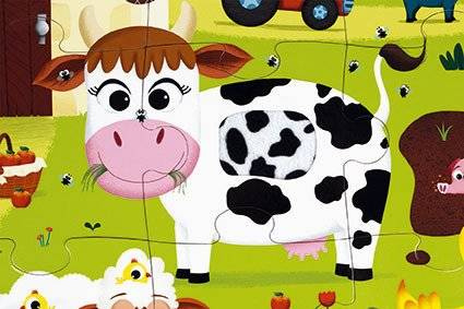 Janod - Sensory puzzle 20 pieces Farm