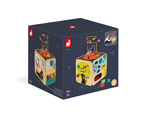 Janod - Multifunctional educational cube with a large loop