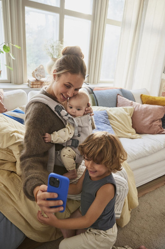 BABYBJORN - Baby Carrier Harmony, Woven, Light Beige mélange