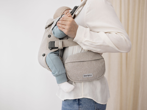 BABYBJORN - Pocket Pouch for Baby Carrier, Woven Mélange, Light Beige