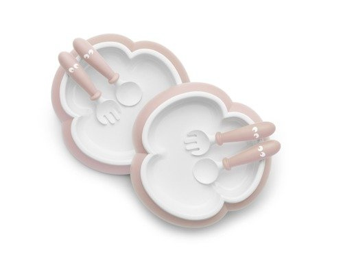 BABYBJÖRN - Baby Plate and Spoon - Powder Pink