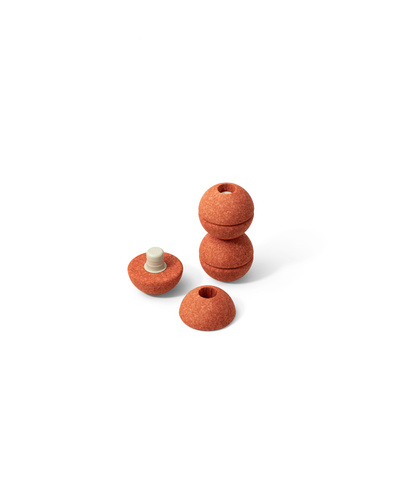 MODU - 3x Foam Ball, burnt orange / dusty green