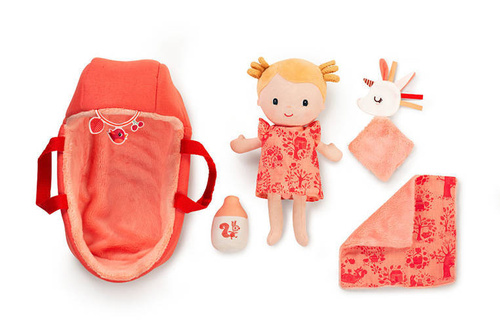 LILLIPUTIENS - Baby doll in a gondola with comfort and a Lena 12m milk bottle +