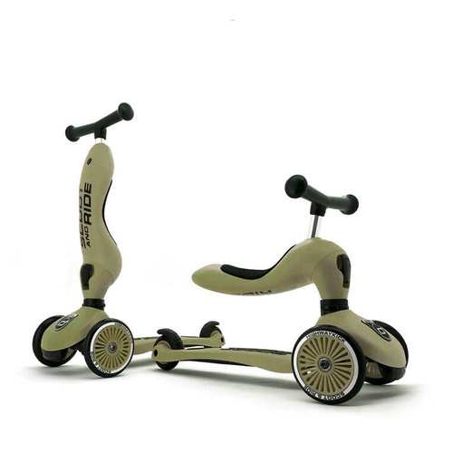 SCOOTANDRIDE - Highwaykick 2in1 Ride and scooter 1-5 years Olive