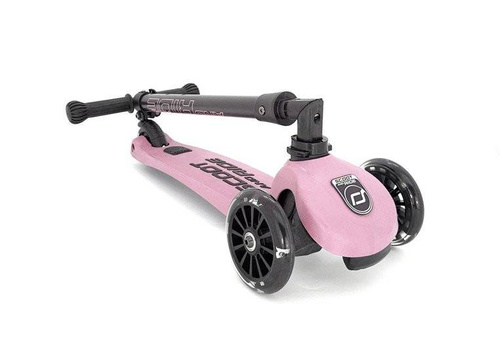 SCOOTANDRIDE - Highwaykick 3 LED - Folding scooter with light-up wheels 3+ Rose