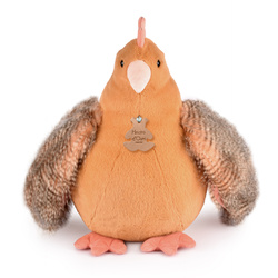 DOUDOU - przytulanka kurka Madame Poule XXL, Histoire d'Ours, 50 cm, orange