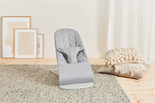 BABYBJÖRN - Bouncer Woven - Light Grey, Petal Quilt