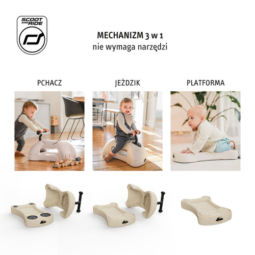 SCOOTANDRIDE - My First Ewolucyjny jeździk pchacz 3w1 6 m+ Sand