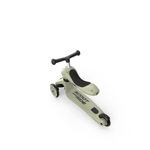 SCOOTANDRIDE - Highwaykick 2in1 Ride and scooter 1-5 years Olive