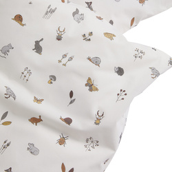 Leander - Baby bedding, 70x100 cm, Forest, Organic Cotton, Cappuccino