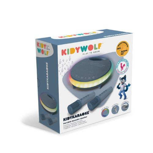 Kidywolf – portable karaoke speaker with microphones Kidykaraoke, blue