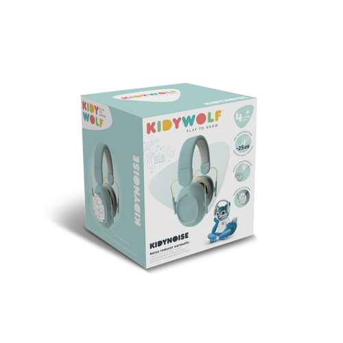 Kidywolf - KIDYNOISE noise-canceling headphones for children, blue