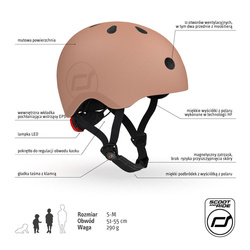 SCOOTANDRIDE - S-M helmet for children 3+ Mocha