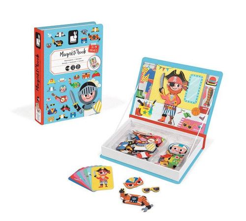 Janod - Magnetic puzzle. Costumes Boy Magnetibook collection 2018