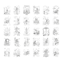 KIDYWOLF - refill set for K-DRAW-PAD 10+, Galaxy