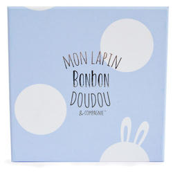 DOUDOU - Bonbon plush rabbit Doudou et Compagnie, 16 cm, blue
