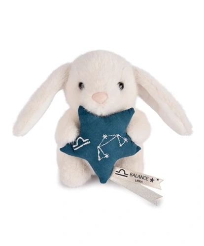 DOUDOU – DOUDOU ASTRO plush rabbit with zodiac sign, Doudou et Compagnie, 12 cm, Libra