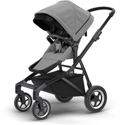 Thule Sleek + Bassinet + Main Seat - Grey Melange on Black 