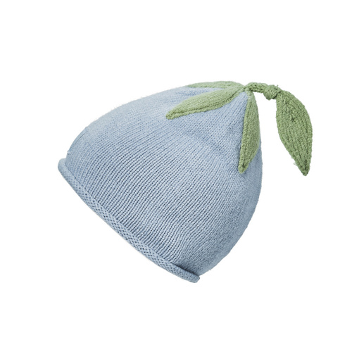 ELODIE DETAILS - winter hat, Furry Knit Beanie, Blueberry Bliss, 6-12 months