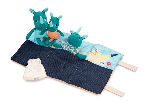 LILLIPUTIENS - Mini - cuddly rhino family with a folding mat Rhino Marius 2 years +
