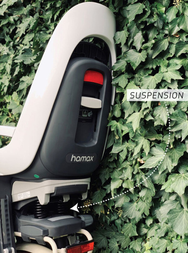 Hamax - Caress w/carrier adapter (rack mounted) - White/black