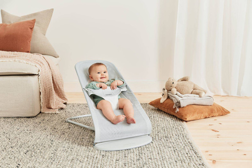 BABYBJÖRN - Bouncer Bliss Soft MESH - Silver/White