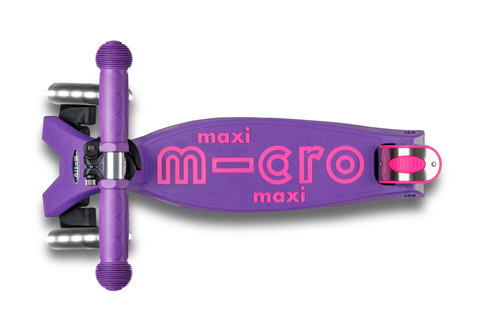 MICRO - foldable three-wheeled scooter Maxi Deluxe LED, purple