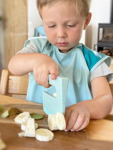 SKÅGFÄ - KLYV Safe Starter Knife for Kids, aqua