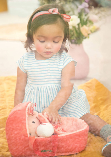 LILLIPUTIENS - Baby doll in a gondola with comfort and a Lena 12m milk bottle +