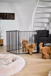 DogSpace - Max Multi Expandable Dog Room Divider / Pet Pen, Black (90-350cm)