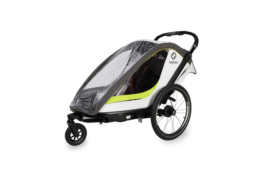 Hamax - Bike trailer for kids BREEZE, double - White/green