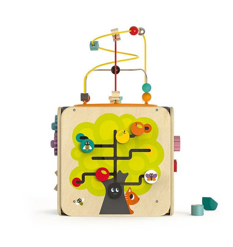 Janod - Multifunctional educational cube with a large loop