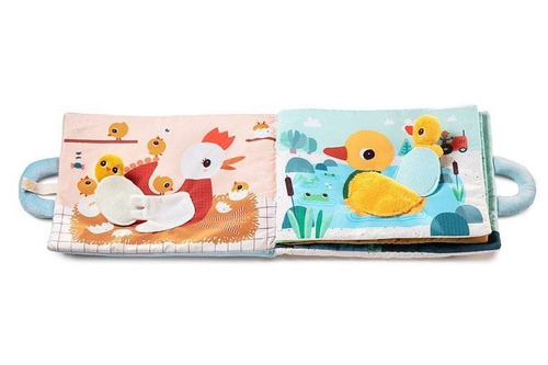 LILLIPUTIENS - Soft activating book with mini - cuddly toys "Baby boom" Farma 18 m +