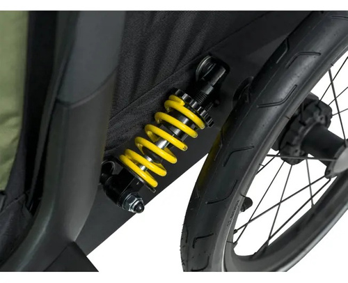 Bicycle trailer for a dog - Hamax Pluto M 35 kg - Green / Black