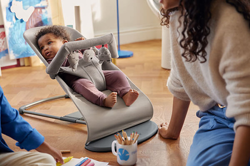 BABYBJÖRN - Bouncer Bliss - 3D Jersey, Sand Grey