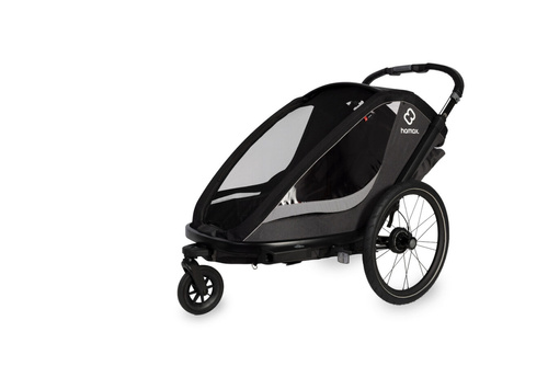 Hamax - Bike trailer for kids COCOON , double- Grey/black