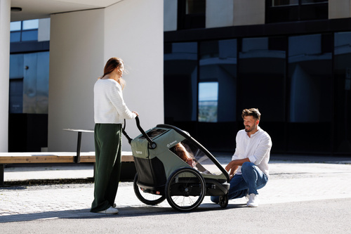 Hamax - Outback Next Bike Trailer, double, dusty green
