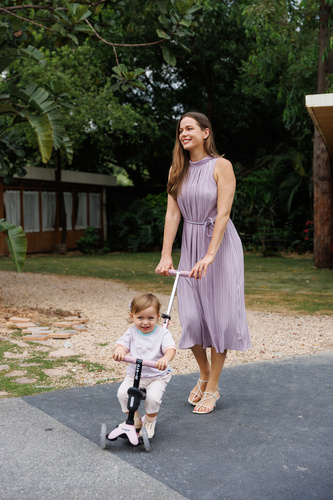 MICRO - swing scooter Mini Deluxe Rock&Go LED, dusty rose