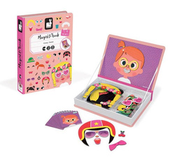 Janod - Magnetic puzzle Funny faces Girl Magnetibook collection 2018
