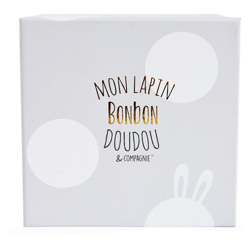 DOUDOU - Bonbon plush rabbit Doudou et Compagnie, 16cm, gray