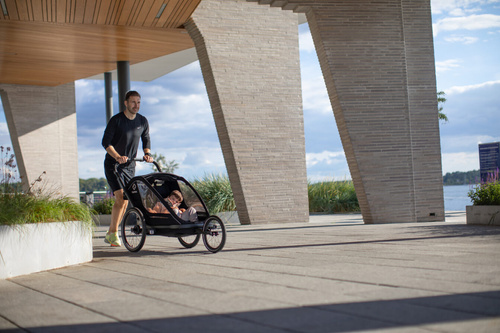 Hamax - Bike trailer for kids  BREEZE ONE + Jogger wheel - Black