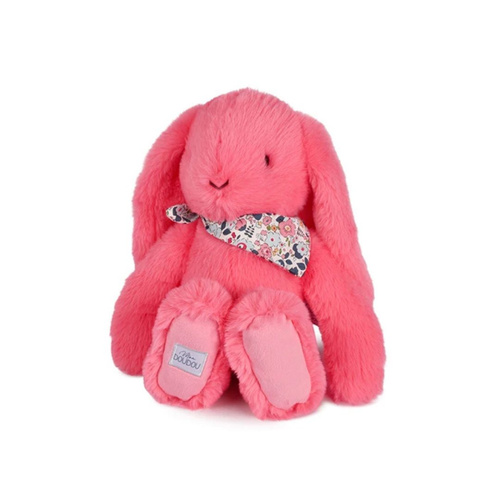 DOUDOU – Lapin Fleurette plush rabbit by Doudou et Compagnie, 35 cm, coral