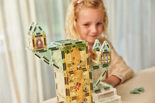 CLEVERCLIXX - magnetic blocks Magic Forest Pack Pastel - 65 pcs.