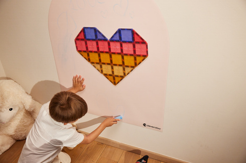 CLEVERCLIXX - magnetic wall sticker 95x75cm, dream pink