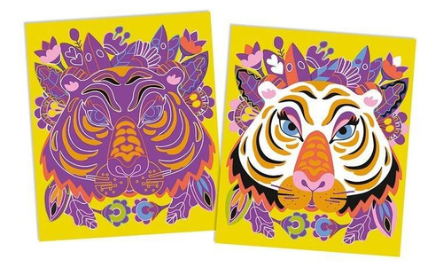 Janod - Creative set for scratching Animals of the world 5+