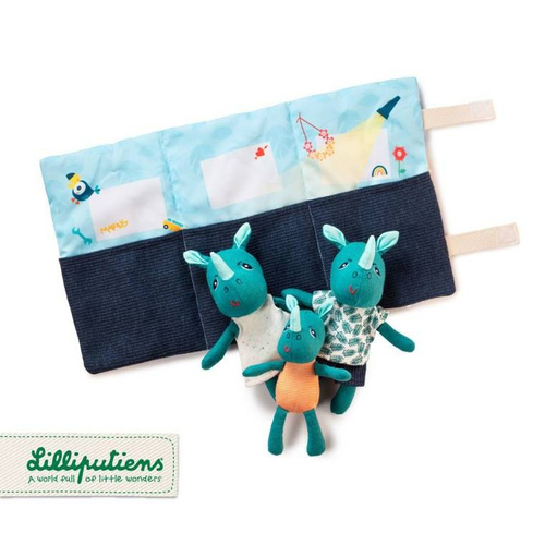 LILLIPUTIENS - Mini - cuddly rhino family with a folding mat Rhino Marius 2 years +