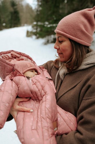 ELODIE DETAILS - baby snowsuit, Pink Petit River Rose 0-6 months