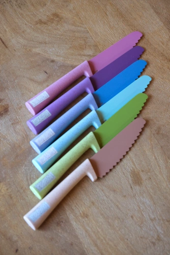 SKÅGFÄ - KLYV Classic Knife for Kids, blue cornflower